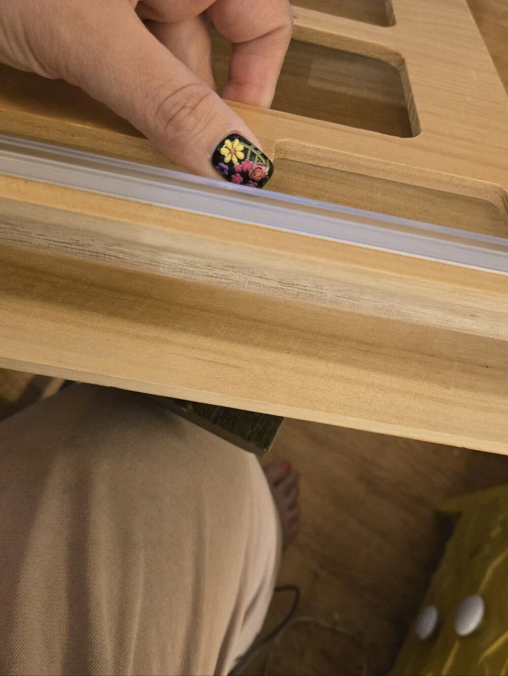 Wooden Baggie Organizer - Natural Bamboo Finish